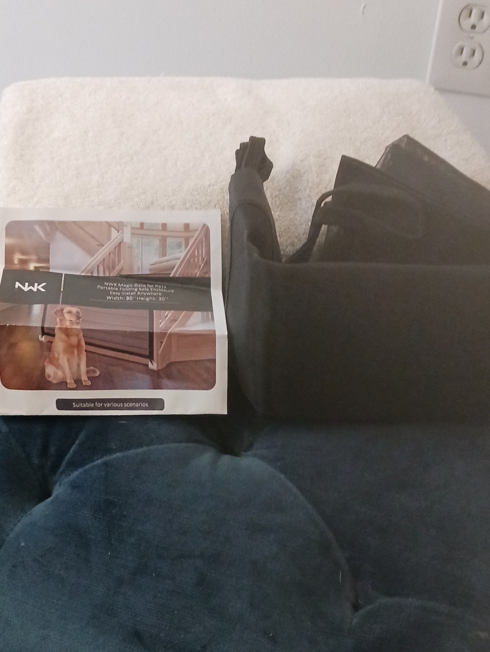Black Foldable Pet Gate